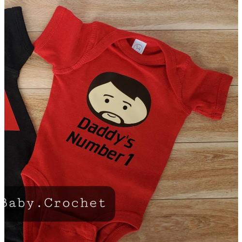 Baby Bodysuit, Riker, Daddy's Number One, Trekkie baby ,MADE to ORDER