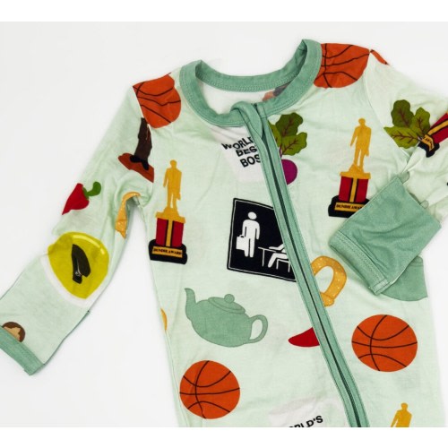 Paper Pusher Bamboo Pajamas Zippy MINT