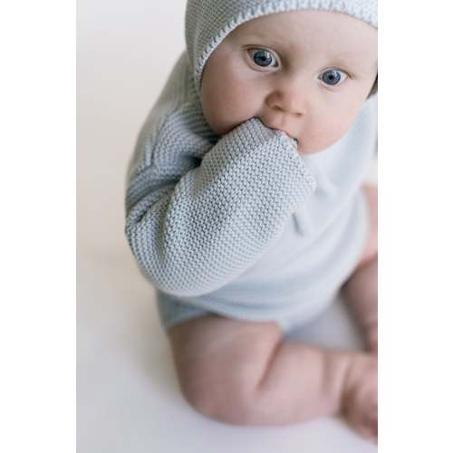 Purl Knit Sweater ‘Sky Blue’