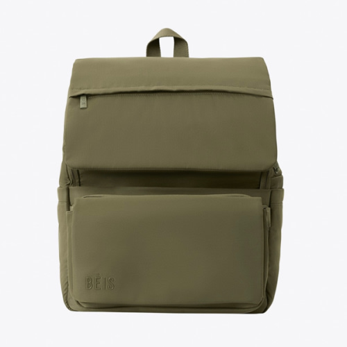 BÉIS 'The Ultimate Diaper Backpack' in Olive - Green Backpack Diaper Bag