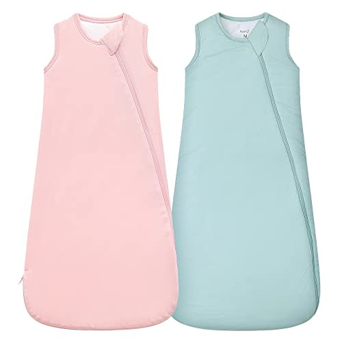 HAPIU Unisex Rayon Made from Bamboo Baby Sleep Sack TOG 1.0, 2-Way Zipper YKK, Wearable Blanket Baby