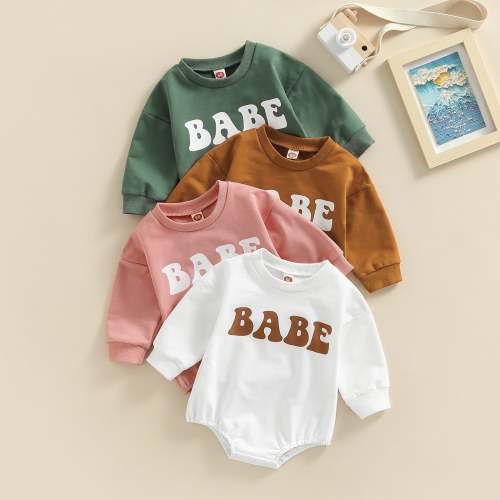 Adorable Baby Boy Girl Long Sleeve Babe Bubble Romper Jumpsuit