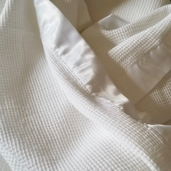100% COTTON SATIN TRIM Handmade blanket, Baby Toddler, Lovey, Stroller Blanket,Comfort Blanket, Vintage inspired, sensory pocket design