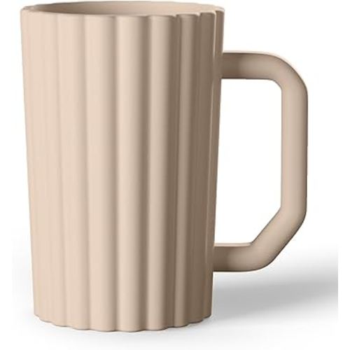 Baby Bath Rinse Cup, Silicone Body Washing Rinser Cup with Easy Grip Handle (Natural)