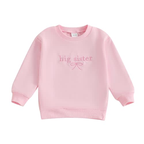 Toddler Baby Girl Sister Matching Outfit Little Sister Romper Bodysuit Big Sister Sweatshirt Pullover Top