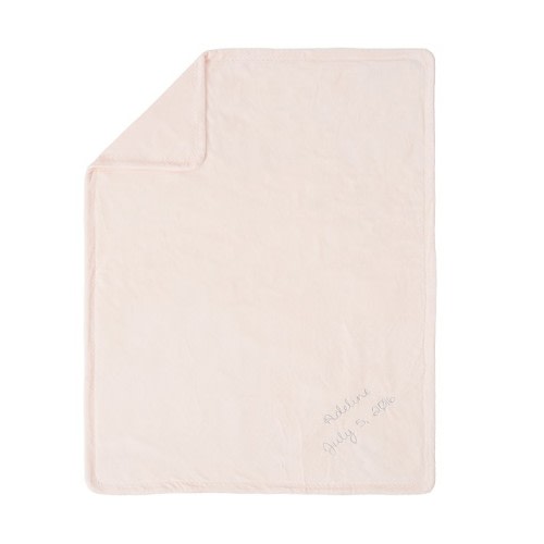 Chamois Baby Blanket - Blush