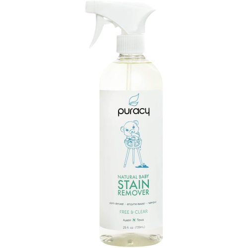 Puracy Natural Baby Laundry Stain Remover, Enzyme Odor Eliminator, Free & Clear, 25 Fl.Oz - 25 Fl Oz (Pack of 1)