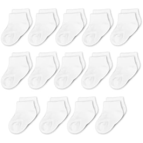 CozyWay Baby & Toddler Socks With Grippers Non Slip Low Cut Grip Socks for Girls and Boys Soft Comfy Cotton - 14 Pack