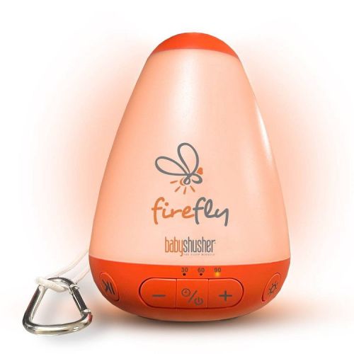 Baby Shusher Firefly Portable Sound Machine & Night Light: Includes Clip & USB Cord