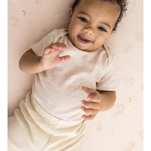 Burt's Bees Baby Unisex Baby 6-Piece Bodysuit and Pant Set, 100% Organic Cotton Infant Outfit Baby Essentials