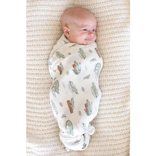 Later Gator Bamboo Waffle Oversized Swaddle Blanket