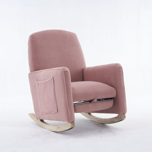 Latitude Run® Cotton Linen Fabric Nursery Rocking Chair | Wayfair