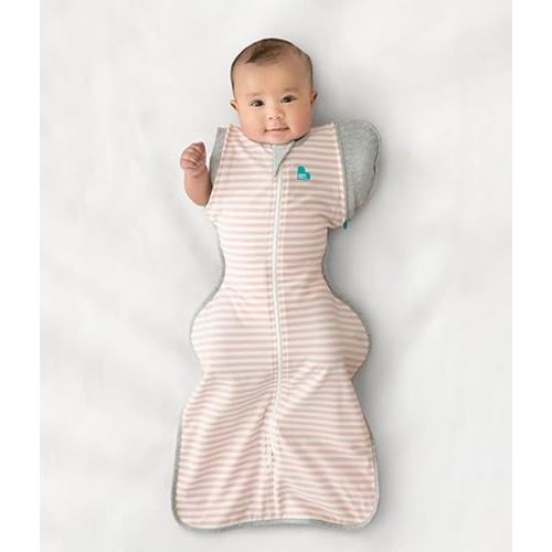 Love to Dream Swaddle Up Transition Swaddle, Patented Zip-Off Wings, Gently Help Baby Transition from Being Swaddled to Arms Free When Showing Signs of Rolling, 1.0 TOG, 13-19 lbs, Pink