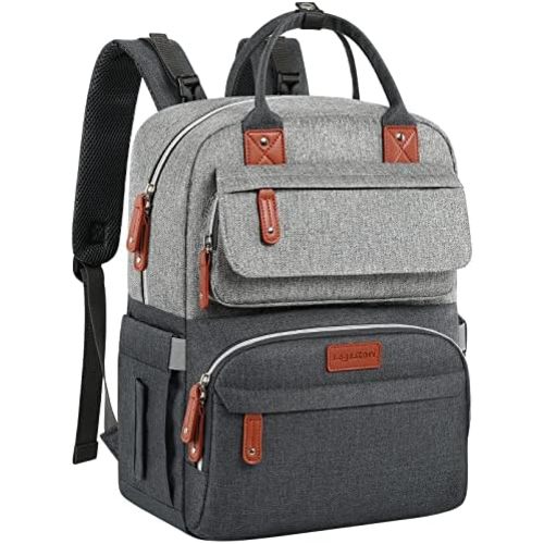 Baby Diaper Bag Backpack, Baby Bag for Boys Girls, Large Diaper Backpack Travel Diaper Bags with Insulated Pockets Baby Registry Search Shower Gifts Newborn Essentials for Mom Dad, Waterproof Grey