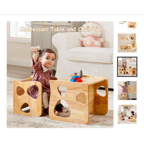Montessori Toddler Table and Chair Set – VINTAGS LTD