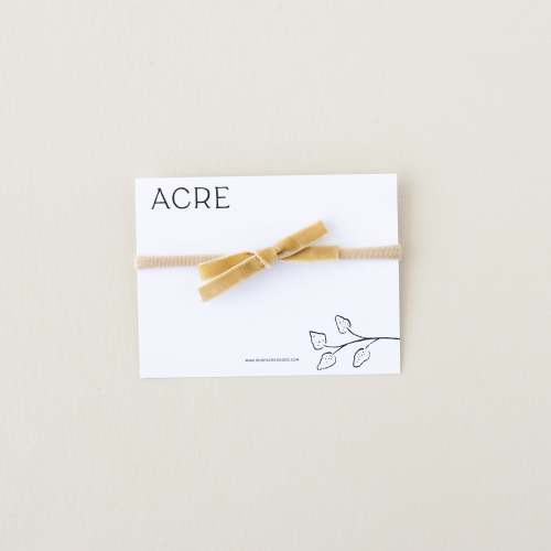 Velvet infant bow // Pale Gold