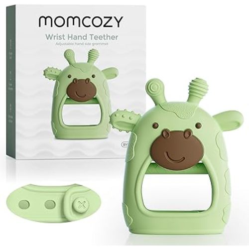 Momcozy Baby Teether Toys | Baby Teething Toys | Baby Teething Relief | Food Grade Silicone Teether Baby Toys | Baby Teether 0-6 Months | Teething Toy 6-12 Months | Baby Essential | Green