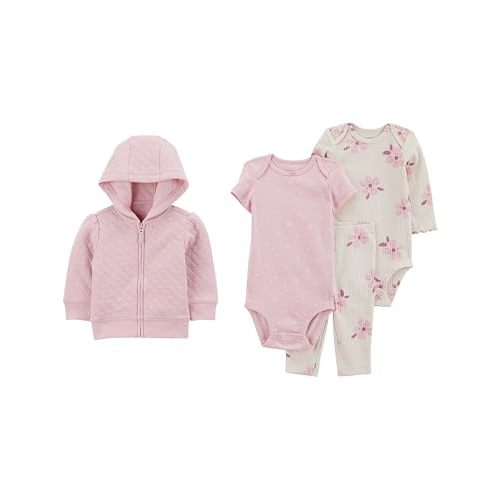 Simple Joys by Carter's Baby Girls 4-piece Jacket, Pant, and Bodysuit Set
