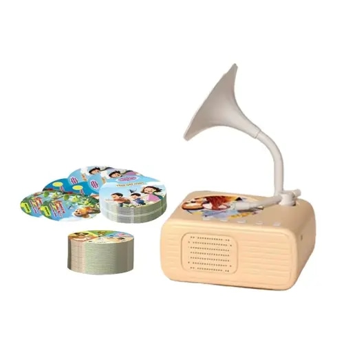 Phonograph Story Music Player for Kids with 96 Cards, Musical Sensory Early Education Toy