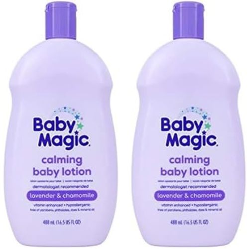 Baby Magic Calming Body Lotion, Lullaby Scent, Lavender & Chamomile, Lavender, 16.5 Fl.Oz (Pack of 2)