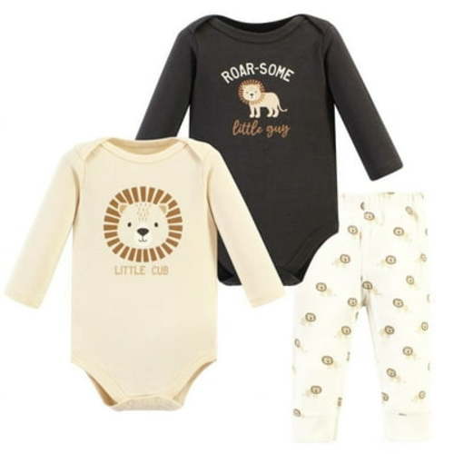 Hudson Baby 2 Cotton Long Sleeve Bodysuits and Pant Set, Preemie - 24 Months