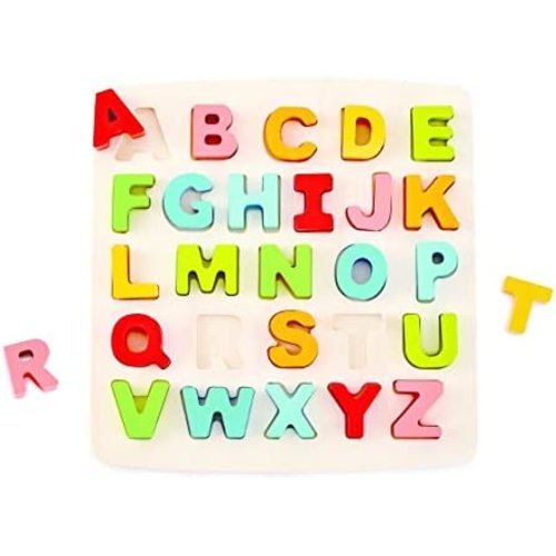 (Uppercase Puzzle) - Hape HAP-E1551 Chunky Alphabet Puzzle - Multicolor