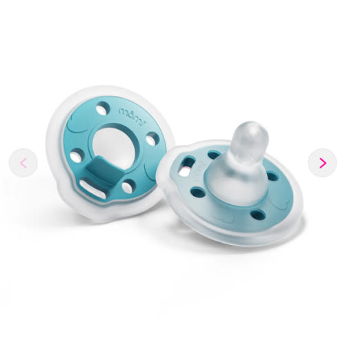 babypace breast-like pacifier 0-6mo 2-set - lagoon | mōmi