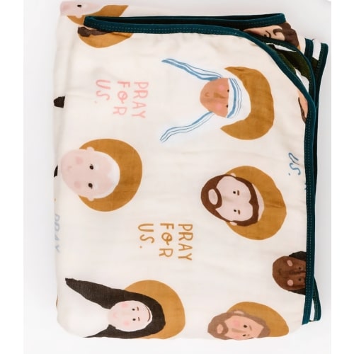 Saints Deluxe Muslin Baby Blanket Quilt