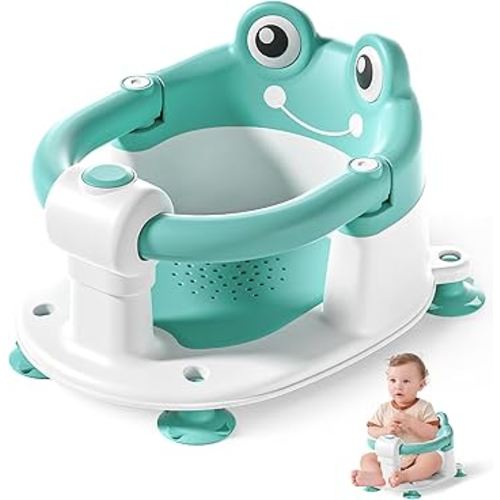 Baby Bath Seat for Babies 6 Months & up Non-Slip Toddler Bath Seats for Sitting Up Infant Bathtub Chair with Suction Cups and Soft Cushion for Baby Shower Tub Seat