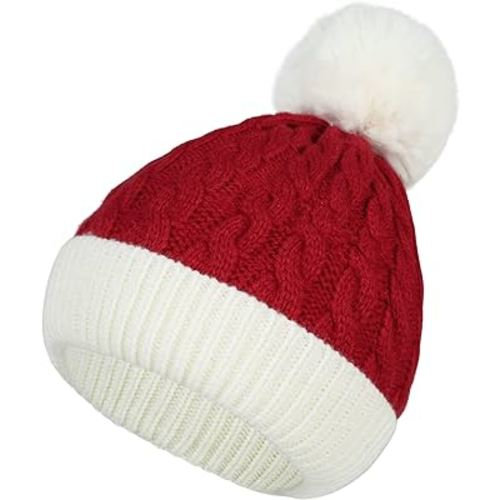 Century Star Baby Christmas Hat Knit Santa Hat Winter Baby Boy Girl Christmas Xmas Newborn Toddler Kids Christmas Beanie