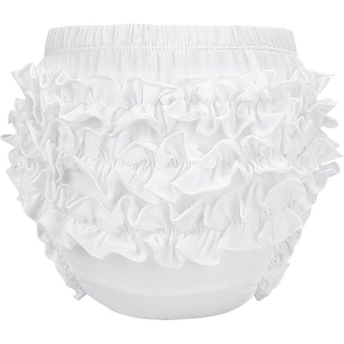 Durio Baby Bloomers - Ruffle Diaper Covers for Girls, Cotton Infant Under Dress Shorts, Cute Underwear for Newborn to Toddler