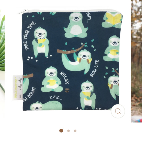 Reusable Snack & Everything Bag - Sloth | Bee Like Kids