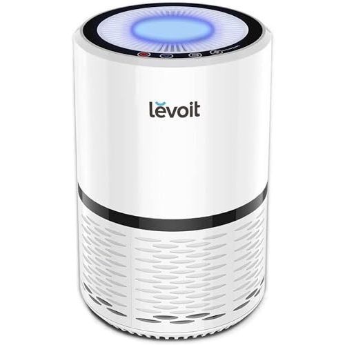 LEVOIT Air Purifiers for Home, High Efficient Filter for Smoke, Dust and Pollen in Bedroom, Filtration System Odor Eliminators for Office with Optional Night Light, LV-H132 1 Pack, White