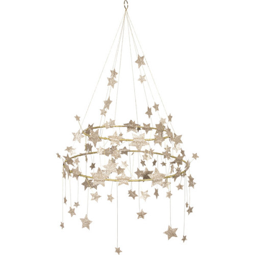 Gold Sparkle Star Chandelier - Meri Meri | Maisonette