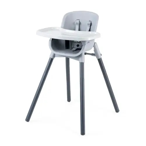 Chicco Zest 4-in-1 Folding High Chair and Youth Stool, Multi-Use Easy Clean | Seasalt/Grey