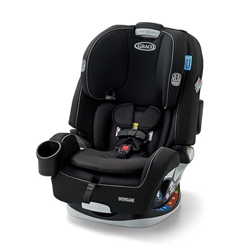 Graco Grows4Me 4-in-1 Convertible Car Seat, 10 Years of Use - Infant Car Seat to Toddler, 4 Stages of Use - Rear Facing, Forward Facing, High Back Booster, Backless Booster Seat, West Point Design