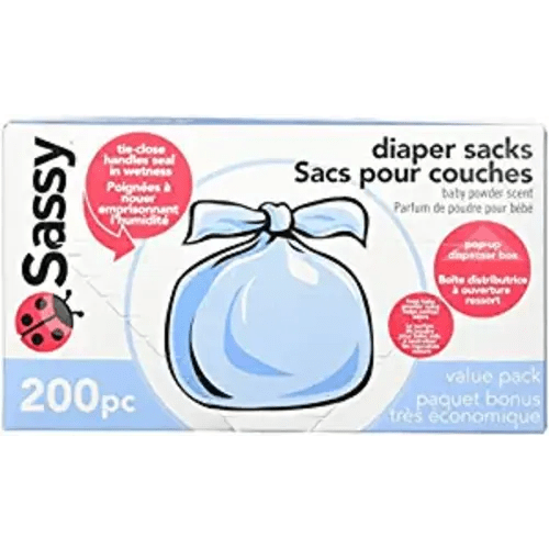 Sassy Baby Disposable Diaper Sacks, 200 Count, Packaging may vary - 200 Count (Pack of 1)