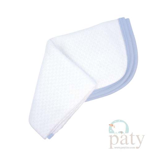 Paty Knit Receiving/Swaddle Blanket, Pima Trim