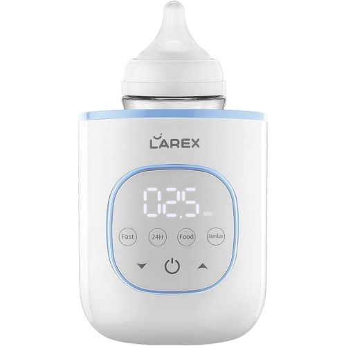 LAREX Bottle Warmer, Fast Baby Bottle Warmer for Breastmilk and Formula, with Timer and Accurate Temp Control, 8-in-1 Baby Milk Warmer BPA Free with Digital Display, Bottle Warmers for All Bottles