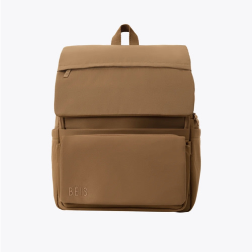 BÉIS 'The Ultimate Diaper Backpack' in Camel - Diaper Bag Backpack in Camel Brown