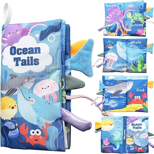 HONGID Baby Toys 0-6 Months - Montessori Toys for Babies 0-3-6-9-12-18 Months,Infant Newborn Tummy Time Toys Touch Feel Book Learning Sensory Toys,Baby Books,Easter Gifts Toys for Babies
