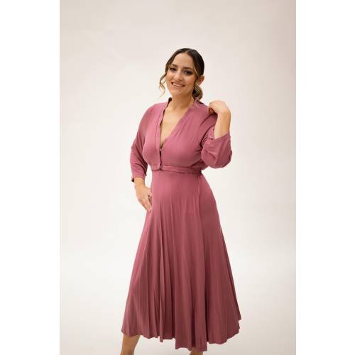 Lila Gown In Dusty Rose, for Labor & Postpartum