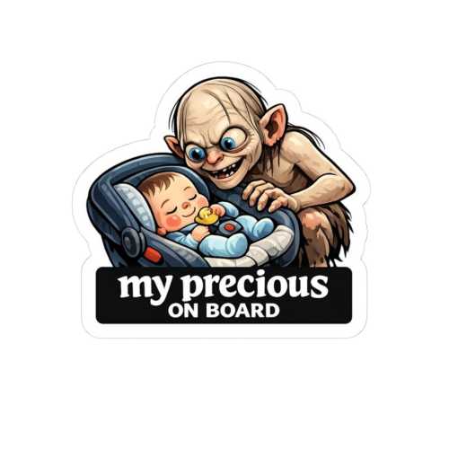 Baby on Board sticker | Gollum  LOTR inspired baby carseat decal