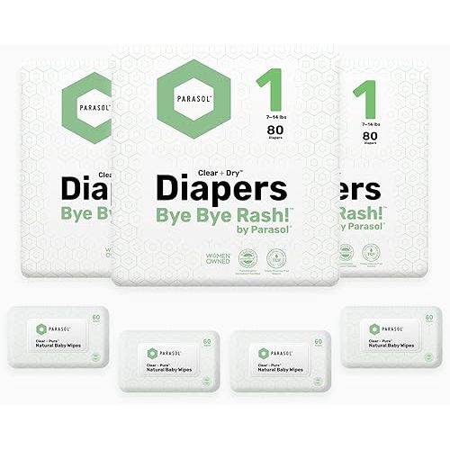 Parasol Diapers & Wipes - Bundle of 240 Diapers & 240 Wipes