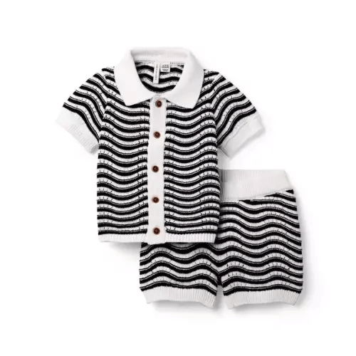 Baby Black Stripe The Wavy Striped Matching Baby Set by Janie and Jack