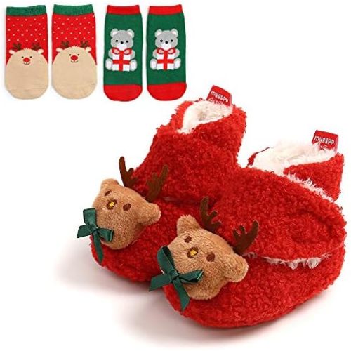 Ohwawadi Infant Baby Slippers Girls Boys Booties Warm Baby Socks Shoes Newborn Crib Shoes Baby Footwear Prewalkers