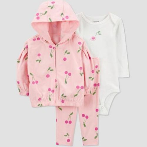 Carter's Just One You®️ Baby Girls' Cherries Top & Bottom Set - Pink Newborn
