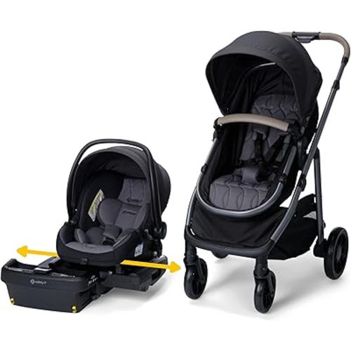 Safety 1st onBoard Slide 6-in-1 Infant Car Seat & Baby Stroller Travel System with SafetySlide Base, Rocky Point