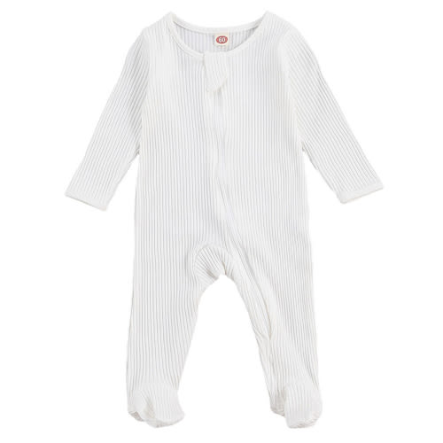 0-3M Newborn Baby Footie Pajamas Zipper Front Infant Cotton One-piece Sleeper Pjs Newborn Footed Sleep Play