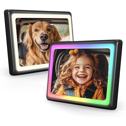 Baby Car Mirror With Light, 2-Pack, Black, VS-BM200A